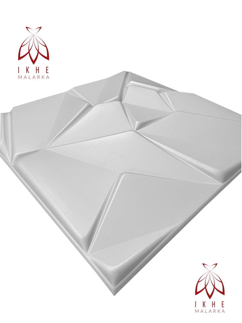 24x/ 6m² Panneaux muraux 3D décors revêtement mural panneaux de plafond POLYSTYRENE MATERIAL STYROPOR-TYPE 3mm force MERKUR Blanc - 5