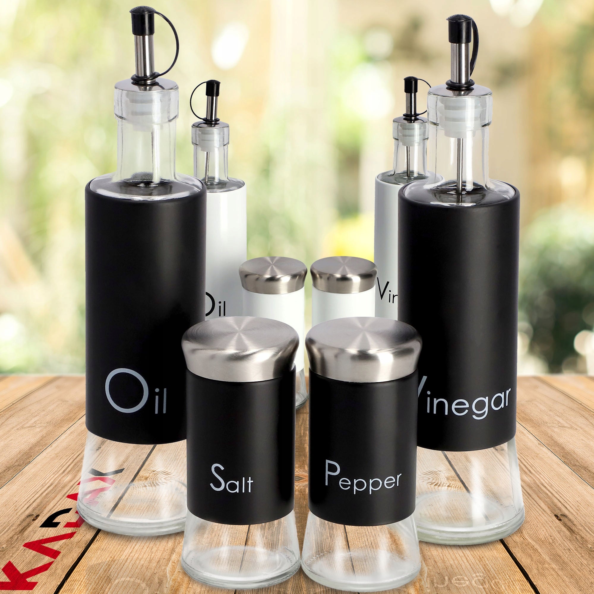 Dispenser Per Olio E Aceto 650ml In Vetro | Apertura Automatica, Base Antiscivolo, Per Cucina - Foto 9