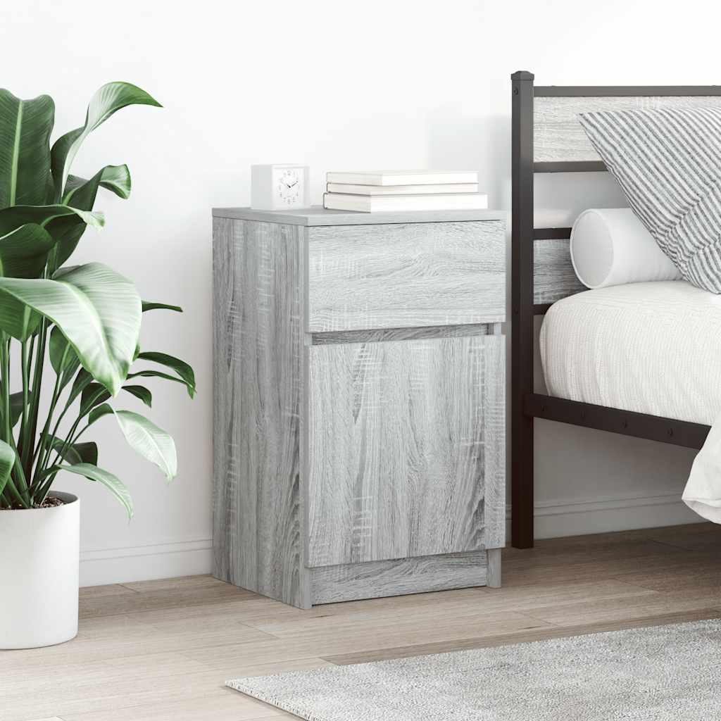 Table de chevet sonoma gris 39x35x65 cm bois d’ingénierie - COMFORTXL - 2