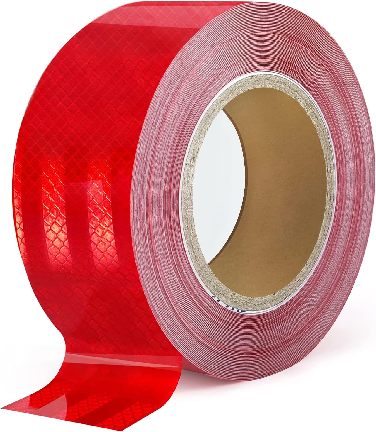Taśma odblaskowa w kolorze czerwonym, 10 m x 5 cm, wodoodporna, odblaskowa naklejka ostrzegawcza na pojazdy, samochody i przyczepy
