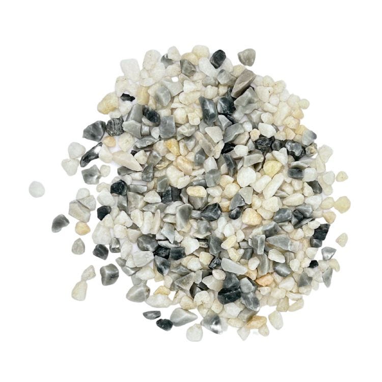 Big Bag de 0,75m³ (+/- 1000 Kg) Gravier de Marbre Blanc Bleuté Ø