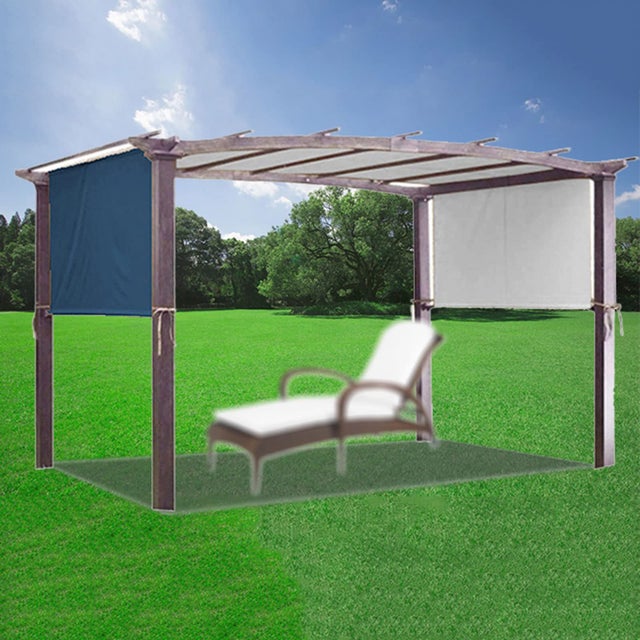 Telo Di Ricambio Per Gazebo 3.5x3.5m - Doppio Tetto Con Rete Antizanzare, Copertura Universale Per Pergola Da Esterno - 6