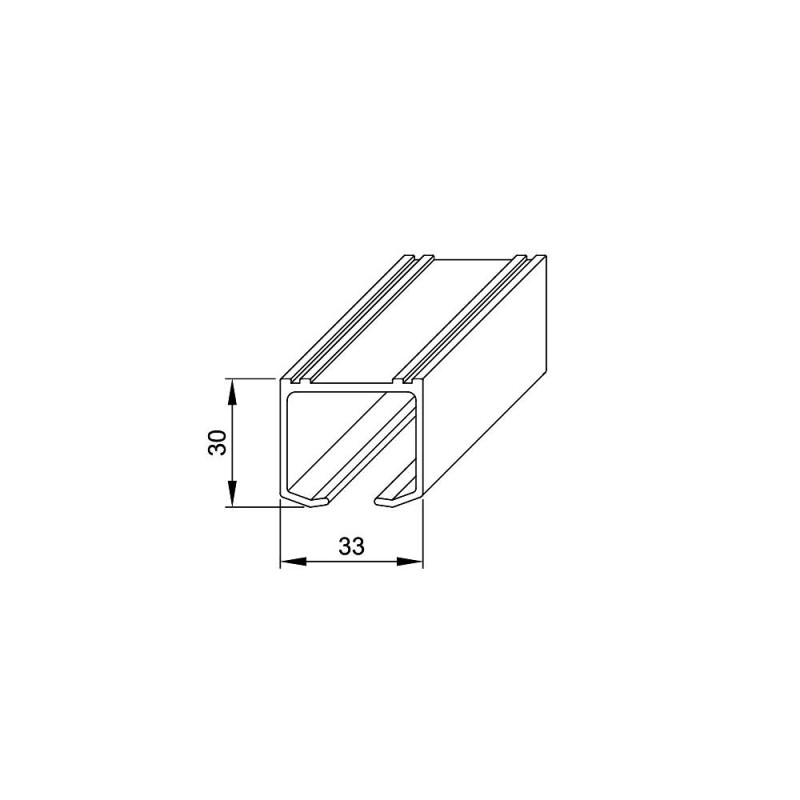 Système coulissant pliant SLID'UP 150 pour porte de séparation 2 panneaux - rail 1,2 m - 40 kg - 6