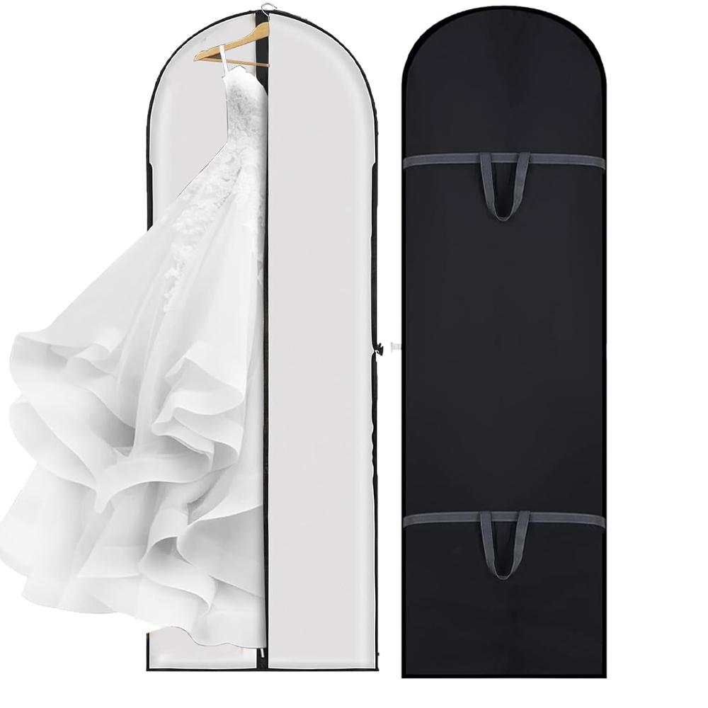 Pokrowiec przeciwkurzowy na ubrania z zamkiem błyskawicznym, 2 sztuki, 180 x 60 cm - Pokrowce ochronne na ubrania - Pokrowiec na płaszcz/garnitur