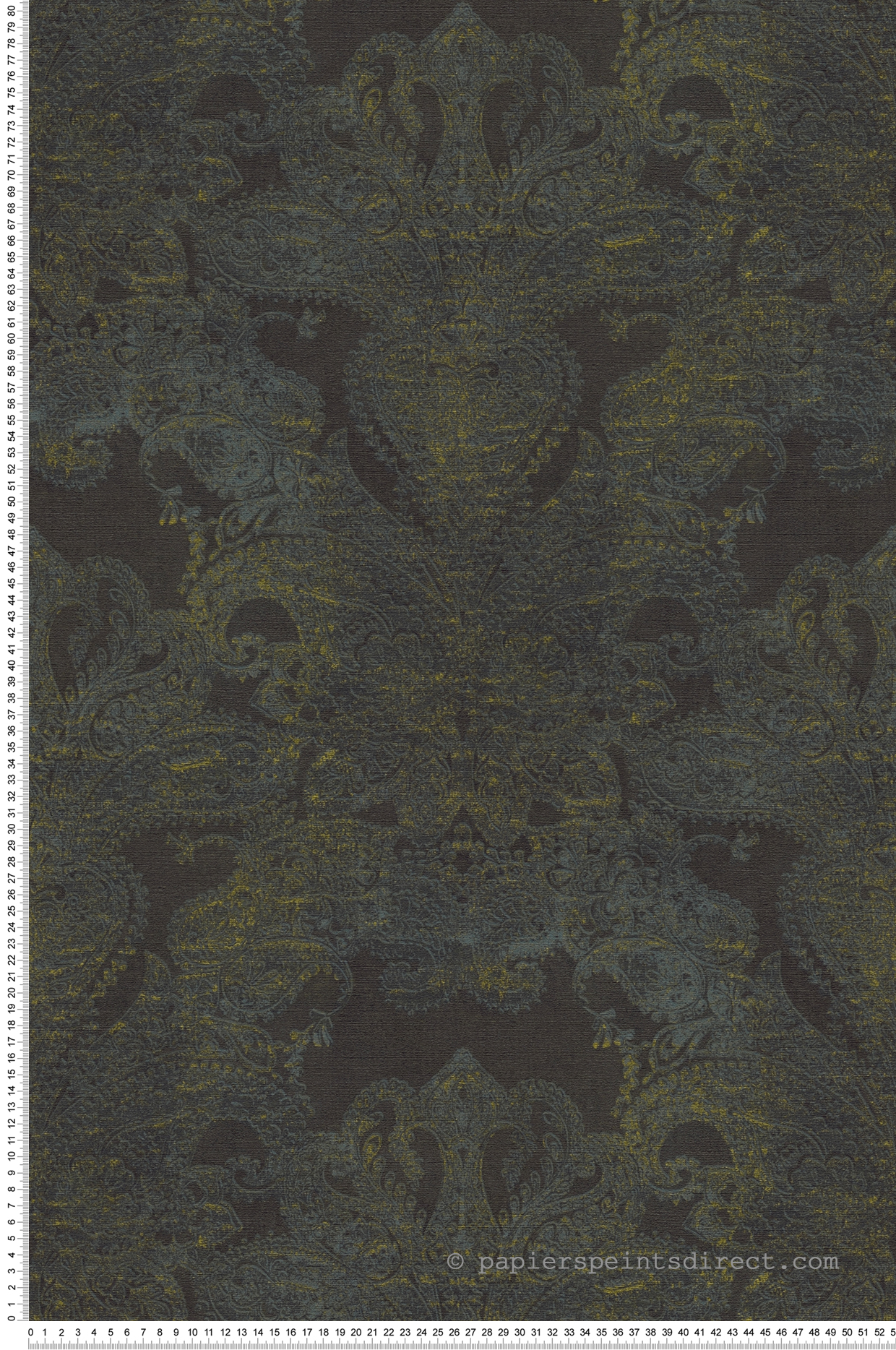 Papel pintado damasco estilo barroco negro y dorado papel pintado tejido no tejido para dormitorio y salón