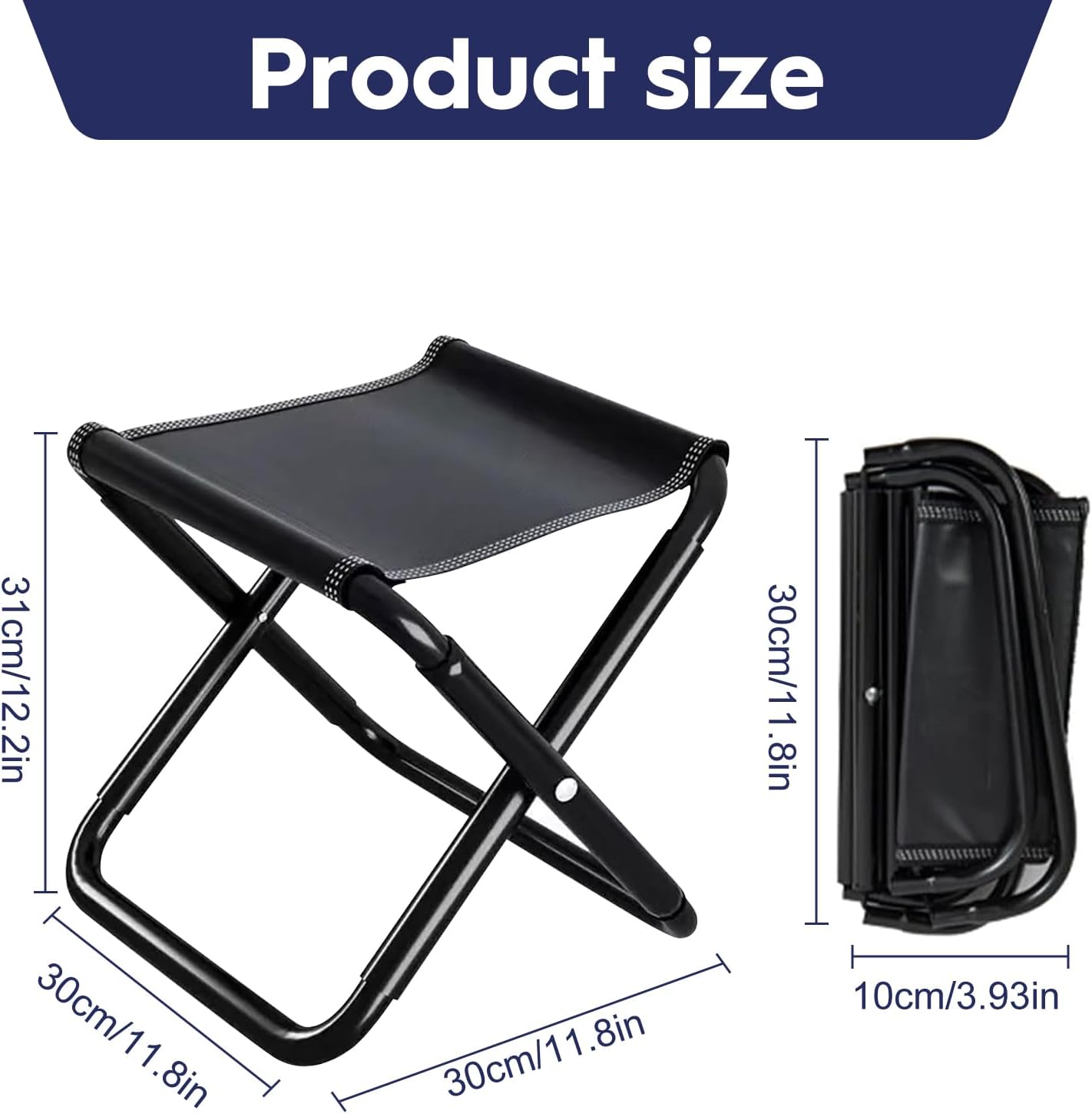 Sgabello Treppiede Pieghevole Da Campeggio - Leggero E Portatile Per Outdoor - Foto 11