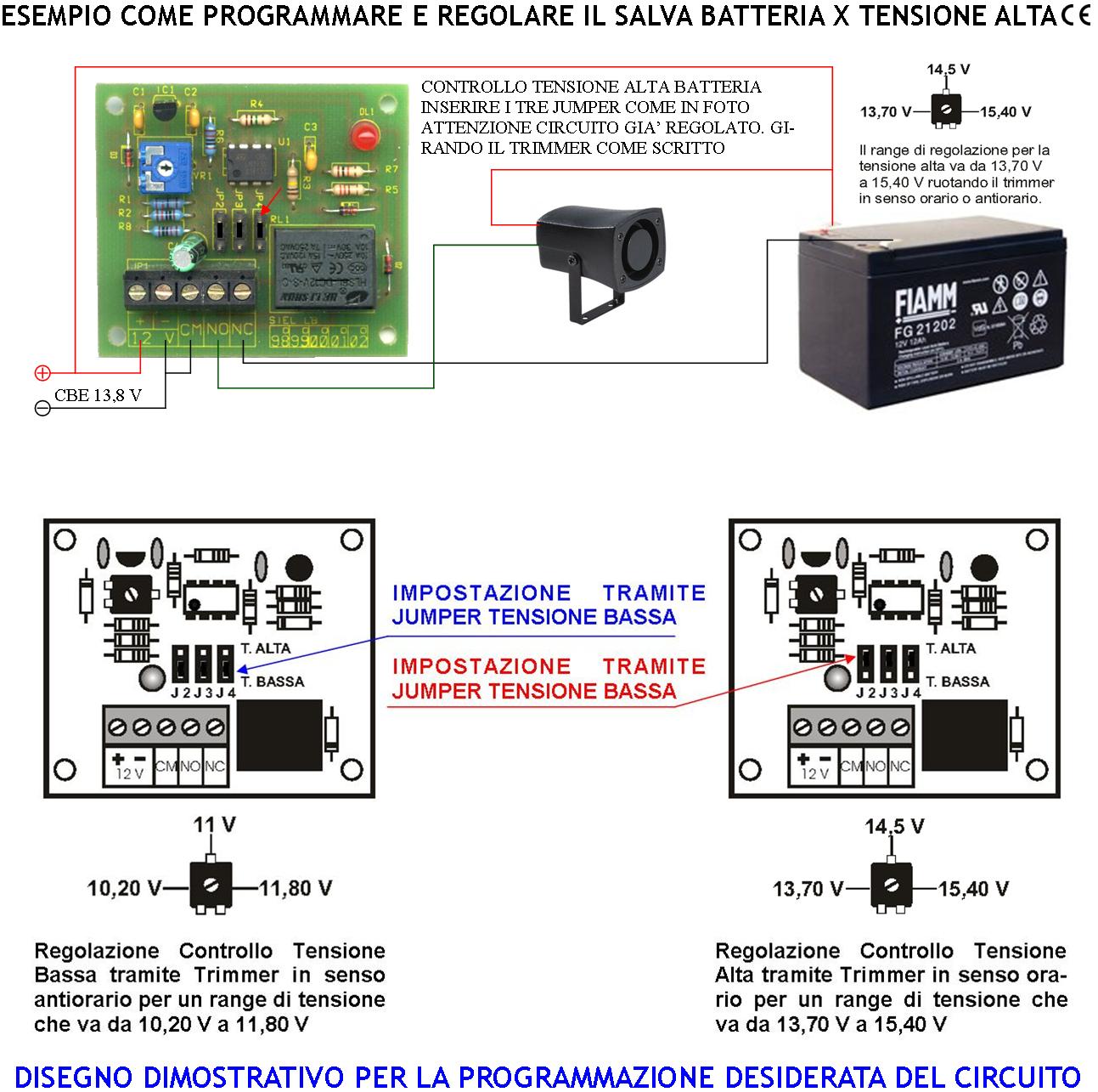 Modulo Salva Batteria 12 V Controlla La Tensione di Carica Alta Tarato e Tarabile Intervento Relè Ritardato Evita L'innesco Ripetitivo Può Disattivare - 2
