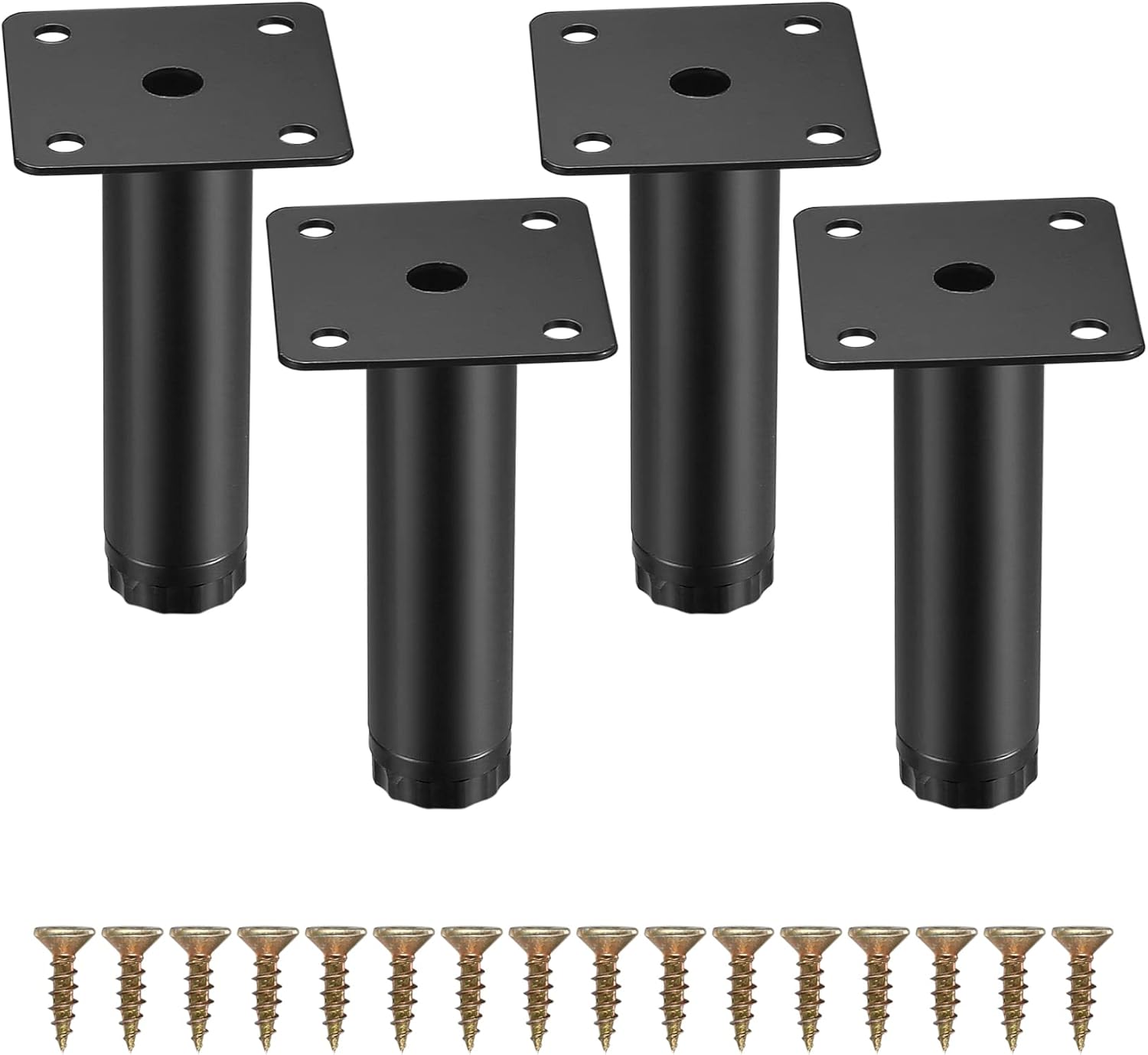 Lot De 4 Pieds En Aluminium à Visser Pour Meubles (canapé, Armoire)