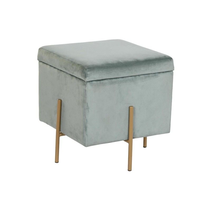 Reposapiés dkd home decor metal turquesa poliéster (45 x 45 x 45 cm) 8424002030193 s3040716 dkd home decor