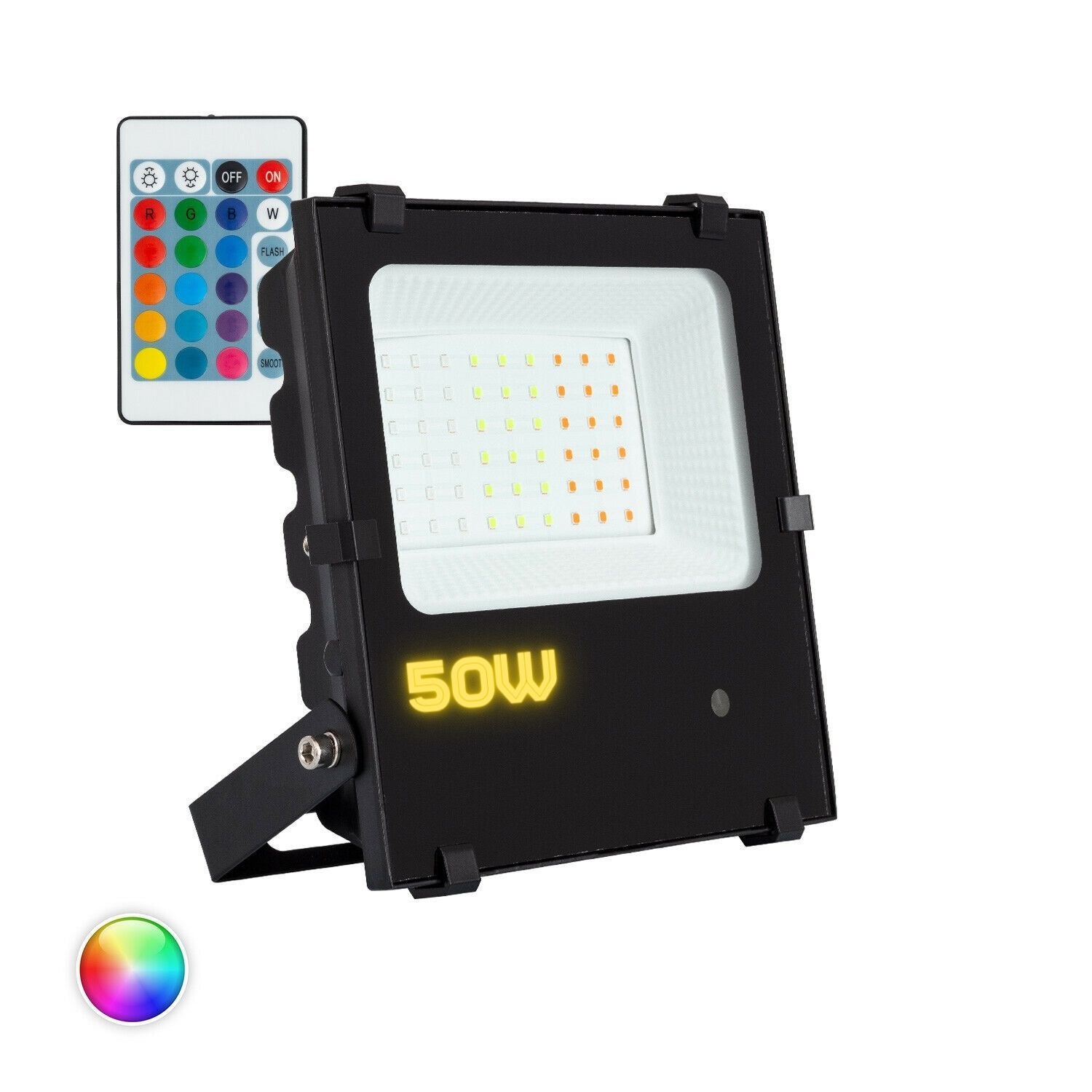 Tubiaz Faretto RGB LED con Telecomando, 8 Pack 20W Proiettore LED Colorato 16 Colori 4 Modalità Dimmerabile, Modalità di memoria, IP66 Impermeabile