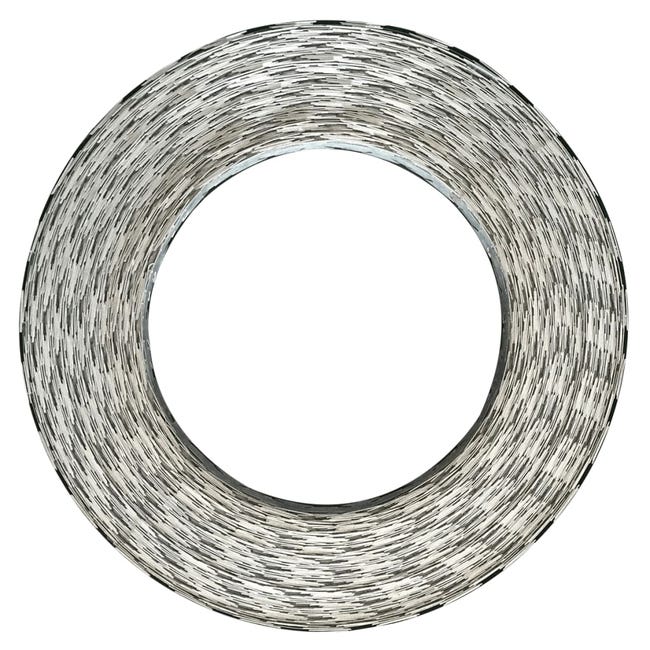 Filo Spinato NATO In Acciaio Zincato - Bobina Da 100 M, Lame 22x15 Mm, Per Recinzioni Di Sicurezza Residenziali E Commerciali