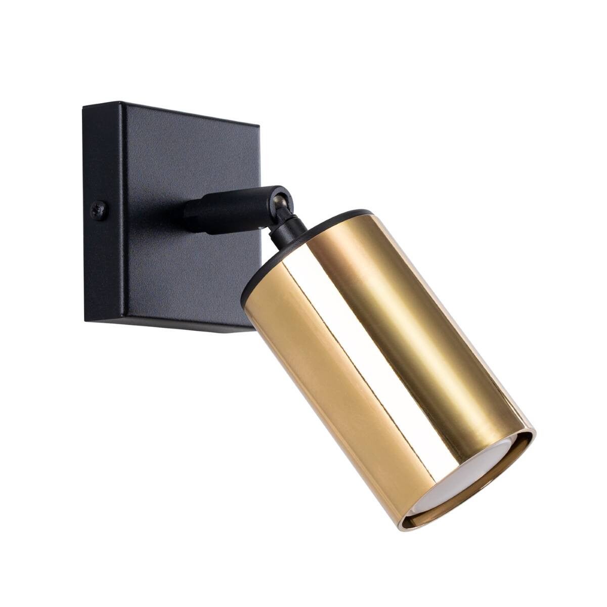 Kinkiet ścienny Winx czarno-złoty 1xGU10x10W do czytania wym: 18,7 x 8 x 12 cm metal IP20 Sollux Lighting