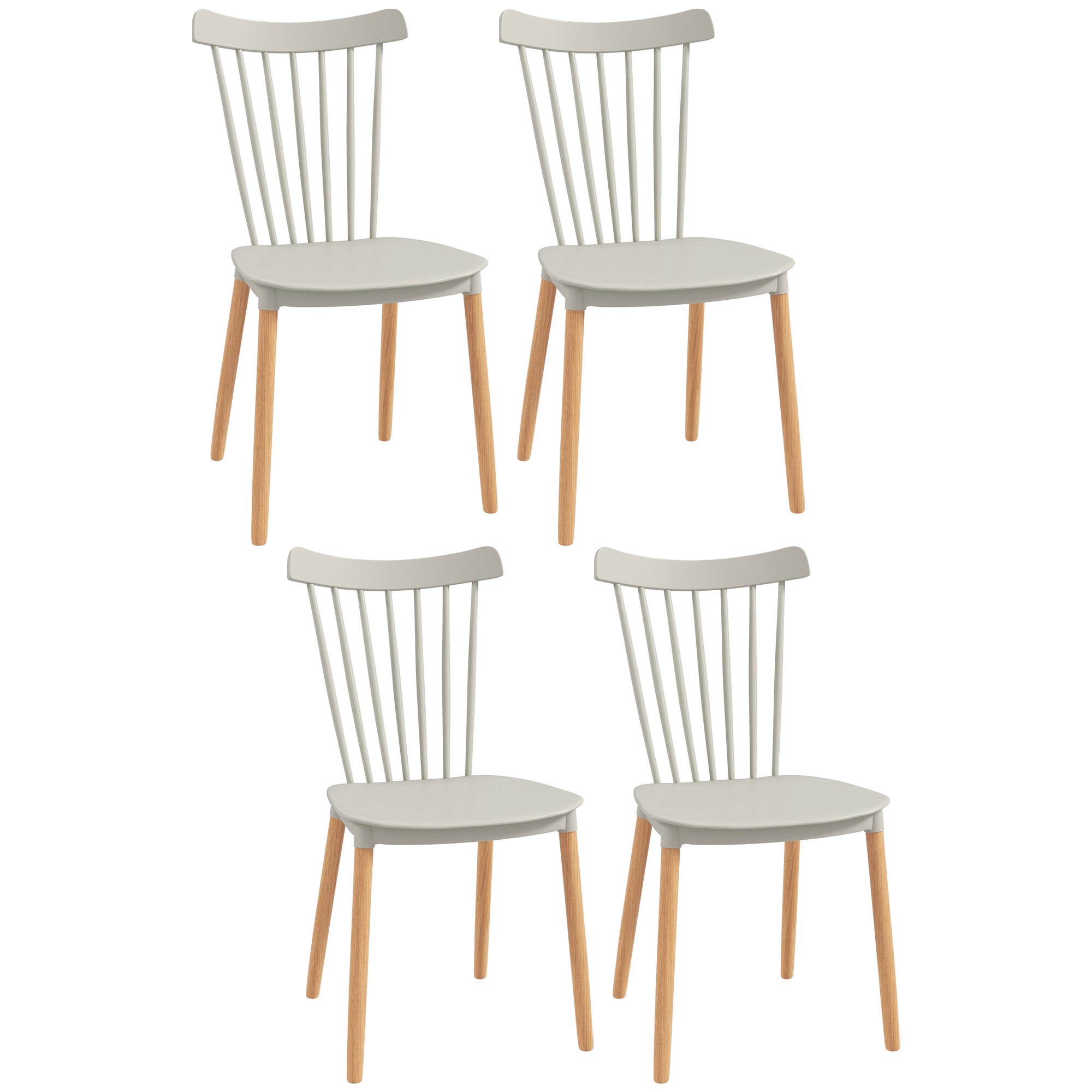 Lot De 4 Chaises De Salle à Manger TAO ONE - Design Motif Diamant Ajouré, Blanc | Pour Intérieur Et Extérieur | Assise PP, Pieds Fer