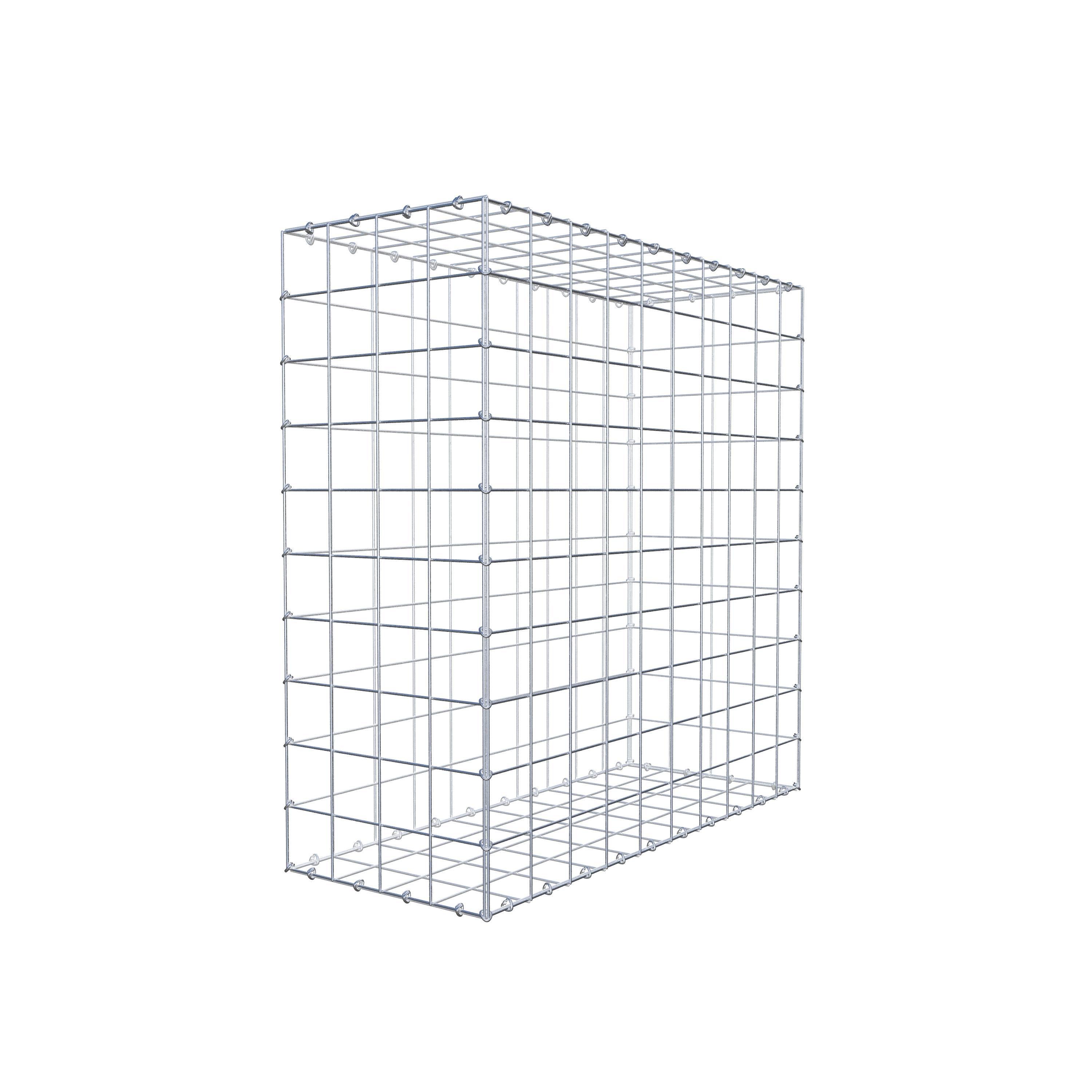 Gavión de acero galvanizado 100x100x40cm (LxAxP), malla 10 x 10cm, Anillo en C, jaula metálica para muro o jardín - 5