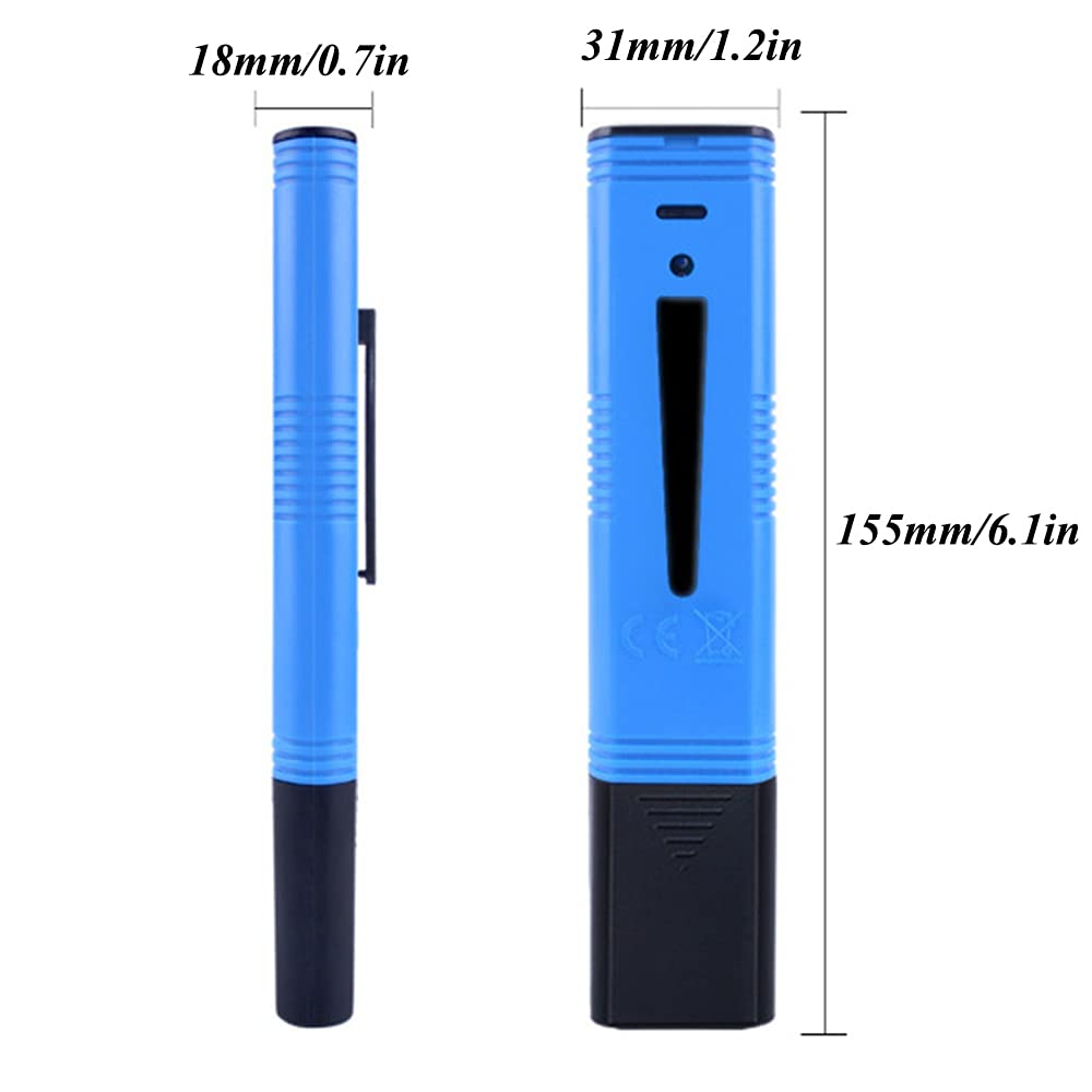 Testeur de qualité de l'eau pH-mètre, plage de mesure 0-14, haute précision 0,01, adapté à l'eau hydroponique domestique, bleu - 3