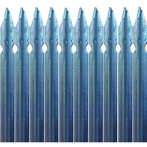 Pali Recinzione A L Plastificati Verde - 10 Pezzi, 120cm, Ferro 25x25x3mm Per Recinti - Foto 10