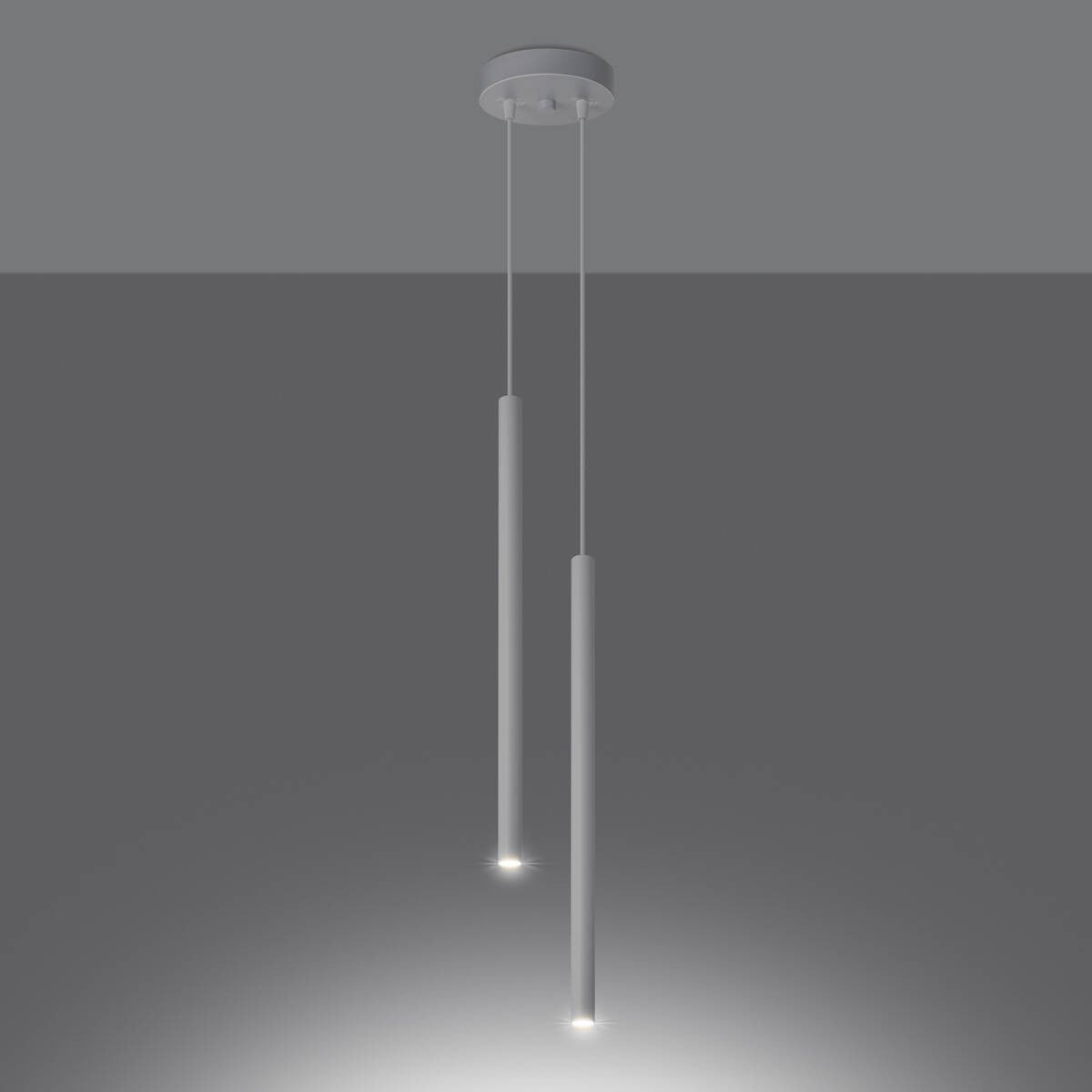 Lampa wisząca Pastelo biała 2xG9x8W podwójna tuby nad stół wym: 118 x 15 x 15 cm metal Sollux Lighting - 3