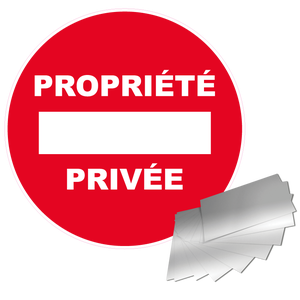 Panneau Propriété Privée Accès Interdit Réservé aux Résidents