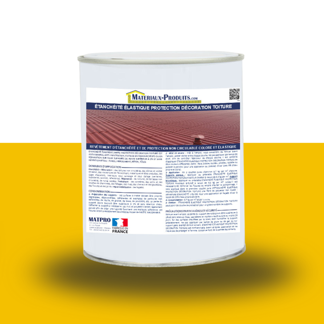 Etanchéité élastique protection décoration toiture Boîte de 1 Kg Jaune Soleil RAL 1023 - ETANC20 - MATPRO