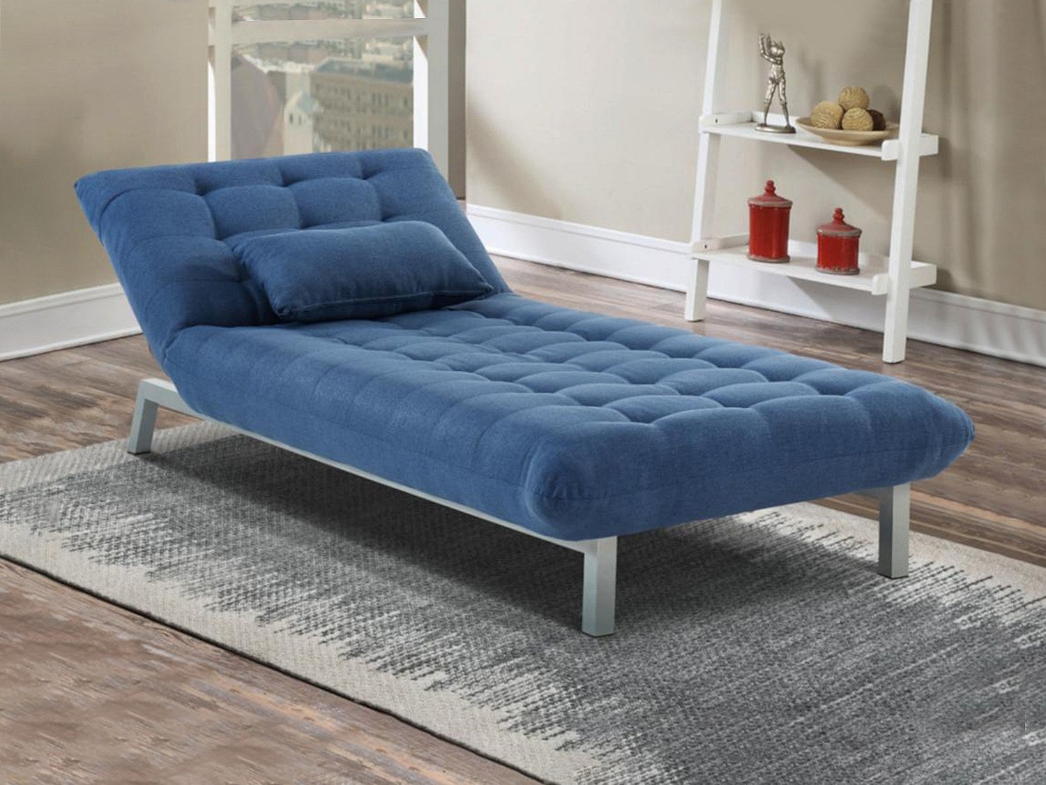 Diván de tela HORNET - Azul | Leroy Merlin