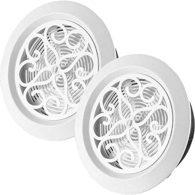 Grille d'aération ronde décorative en 2 parties avec écran intégré ...