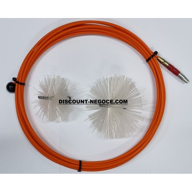 Kit de ramonage Progalva 8m pour poêle à granules avec hérisson Ø 80 mm - 1337