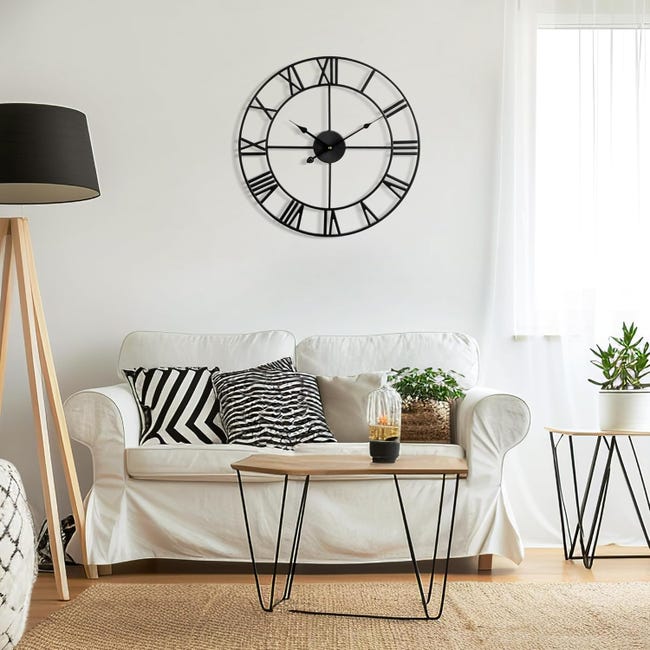 GMMH Orologio Da Parete 40x40 Cm – Legno MDF, Design London Nostalgia – Moderno Per Cucina, Soggiorno O Ufficio