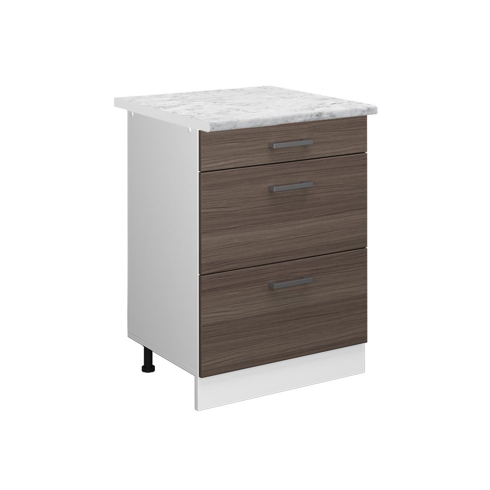 Vicco Szafka dolna do kuchni R-Line, Szlachetna szarość, 60 cm z szufladami BR Marmur