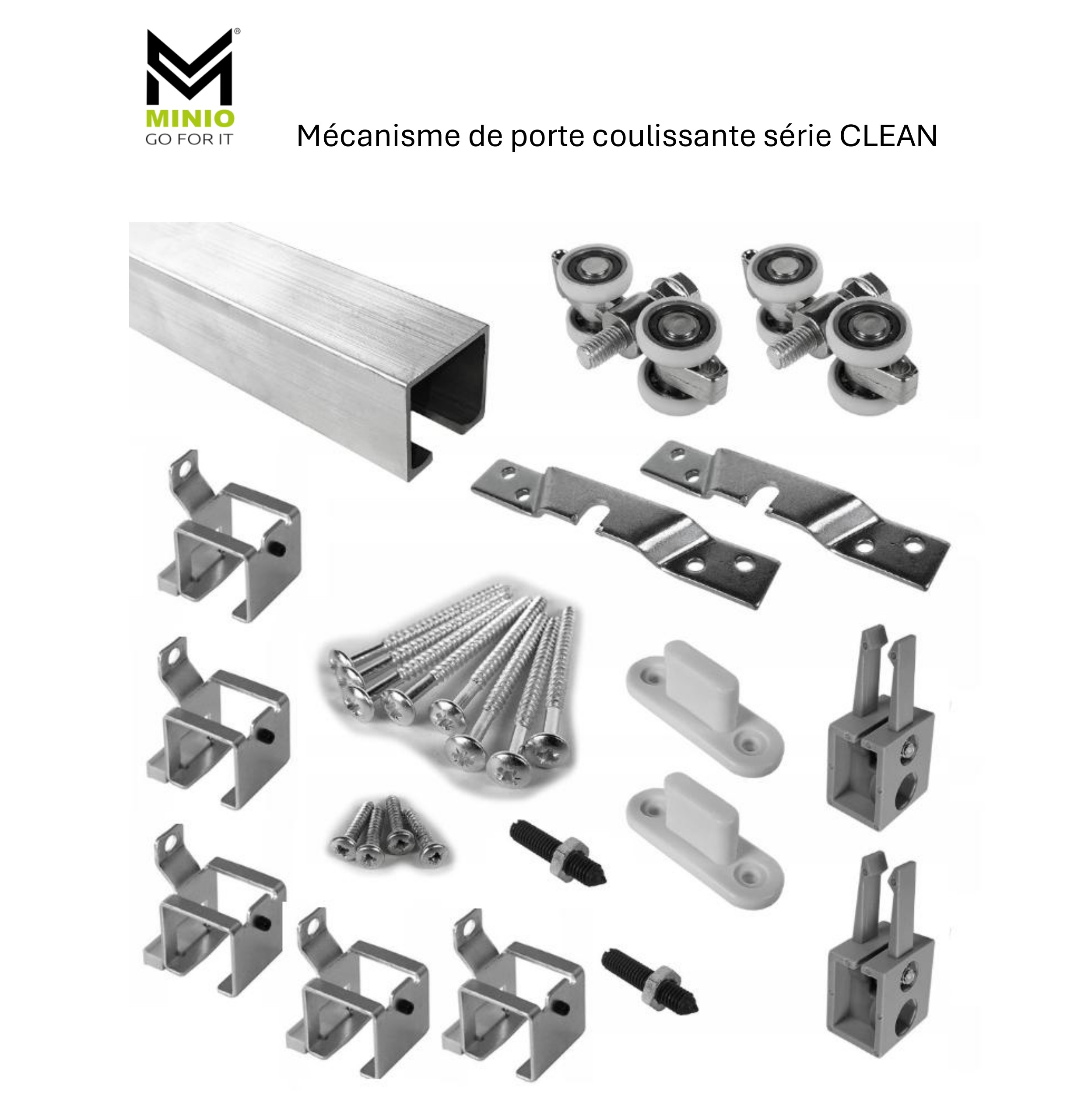MINIO go for it, porte coulissante CLEAN A 106 cm portes de chambre | Blanc - 4