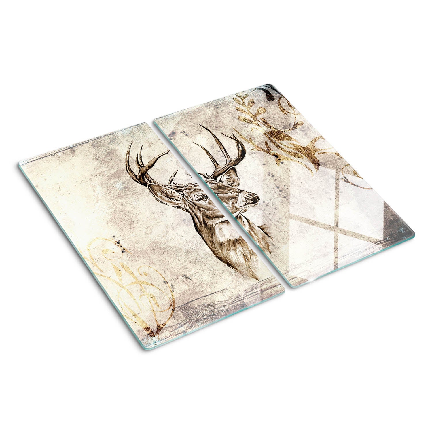 Szklana deska do krojenia Tulup Kształt prostokątny - 2x30x52 cm - Jeleń