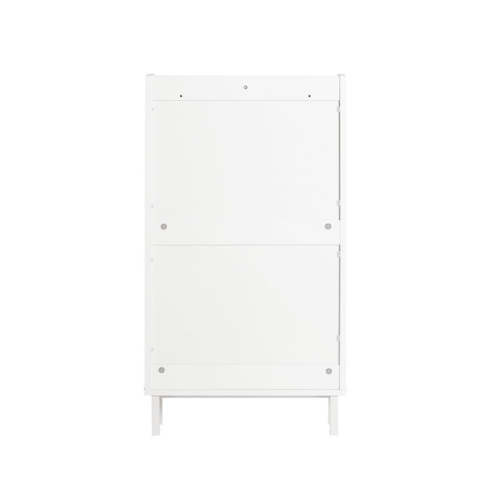 SoBuy Meuble à Chaussures Meuble de Rangement à Chaussures avec 2 Abattants Meuble d'Entrée – Blanc, FSR151-W - 7