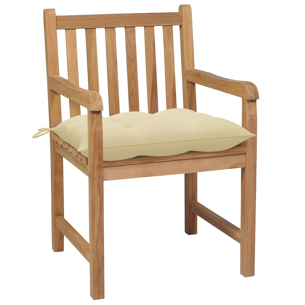Chaise de jardin pliable sans coussin en Teck Multicouleur - 3