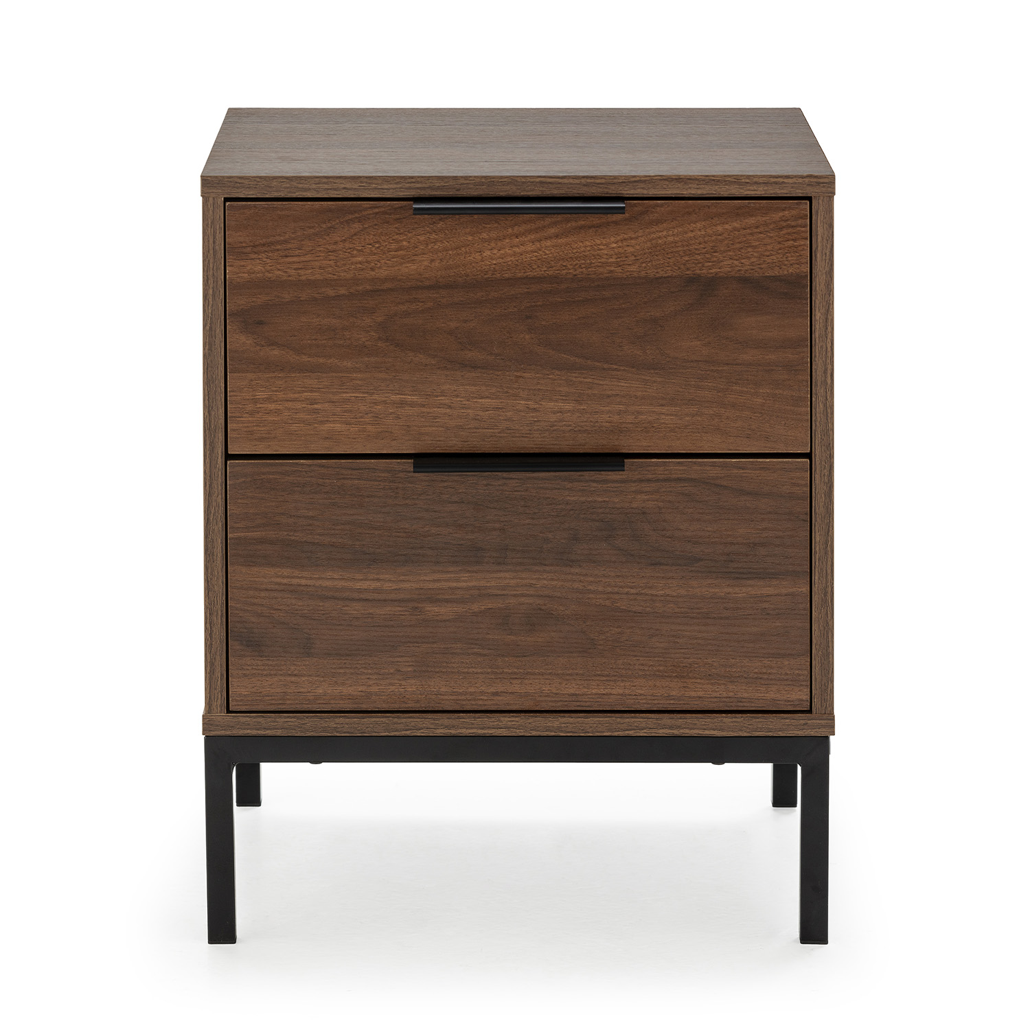 Mesa de cabeceira Auri 2 gavetas cor Nogueira - 4