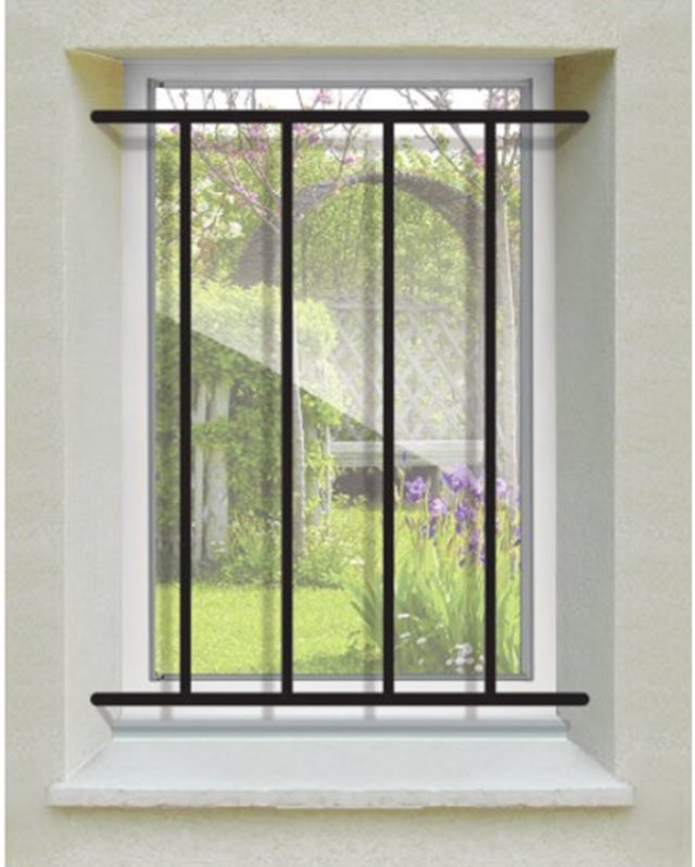 Grata di sicurezza Destra per finestra H = 135 cm x L = 120 cm (dimensione del telaio)