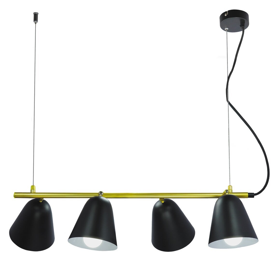 Lampa wisząca Alder czarna 4xE14x4x MAX 40W wym: 128 x 63 x 63 cm metal Rabalux