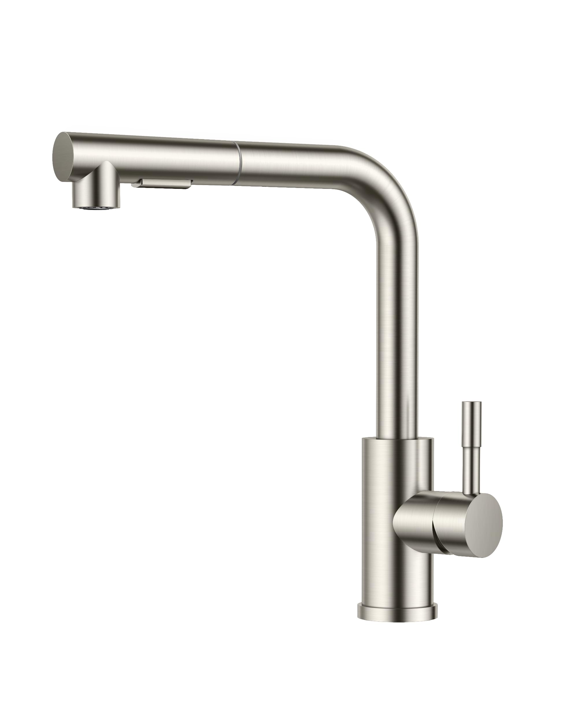 Bateria kuchenna z wyciąganą wylewką i 2 trybami natrysku, mieszacz kuchenny z obrotową o 360° wyciąganą wylewką, z opcją zimnej i ciepłej wody