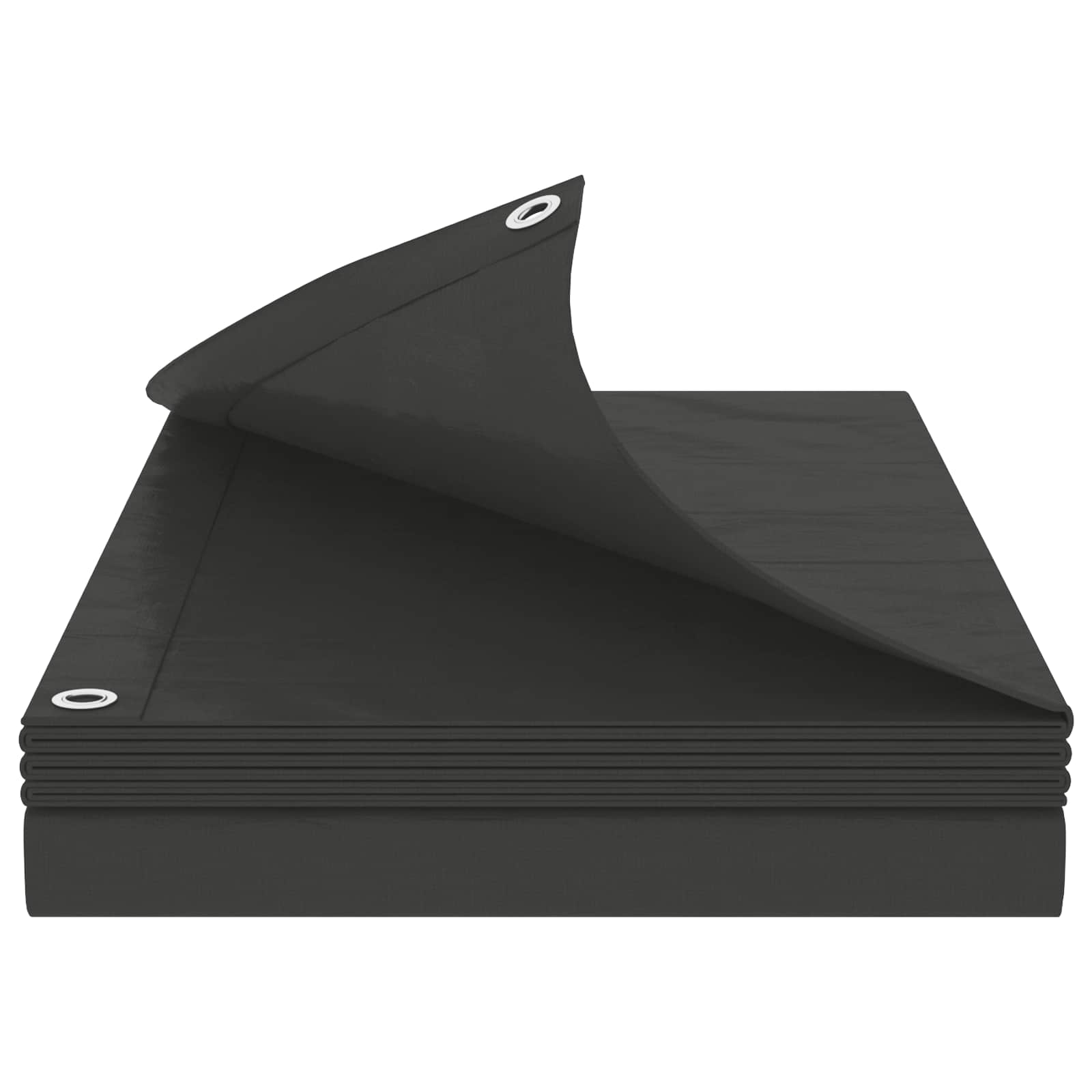 Bâche avec œillets en PE gris anthracite pour le jardin, 8 × 10 m, 90 g/m² - 2