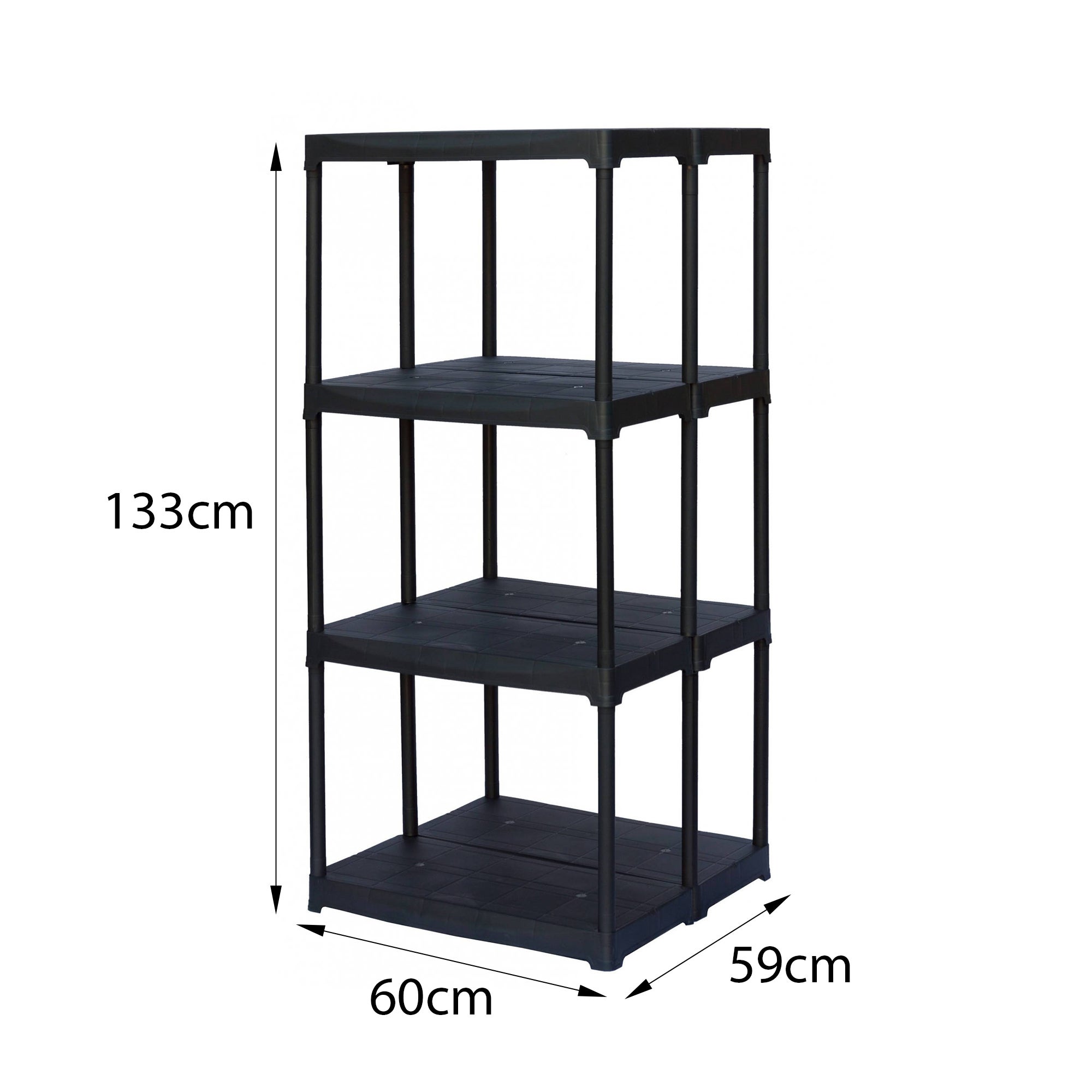 Armario de exterior Ostenda, Estante de exterior, Armario de balcón multiusos, Mueble de exterior, 100% Made in Italy, Antracita, 60x59h133 cm - 6