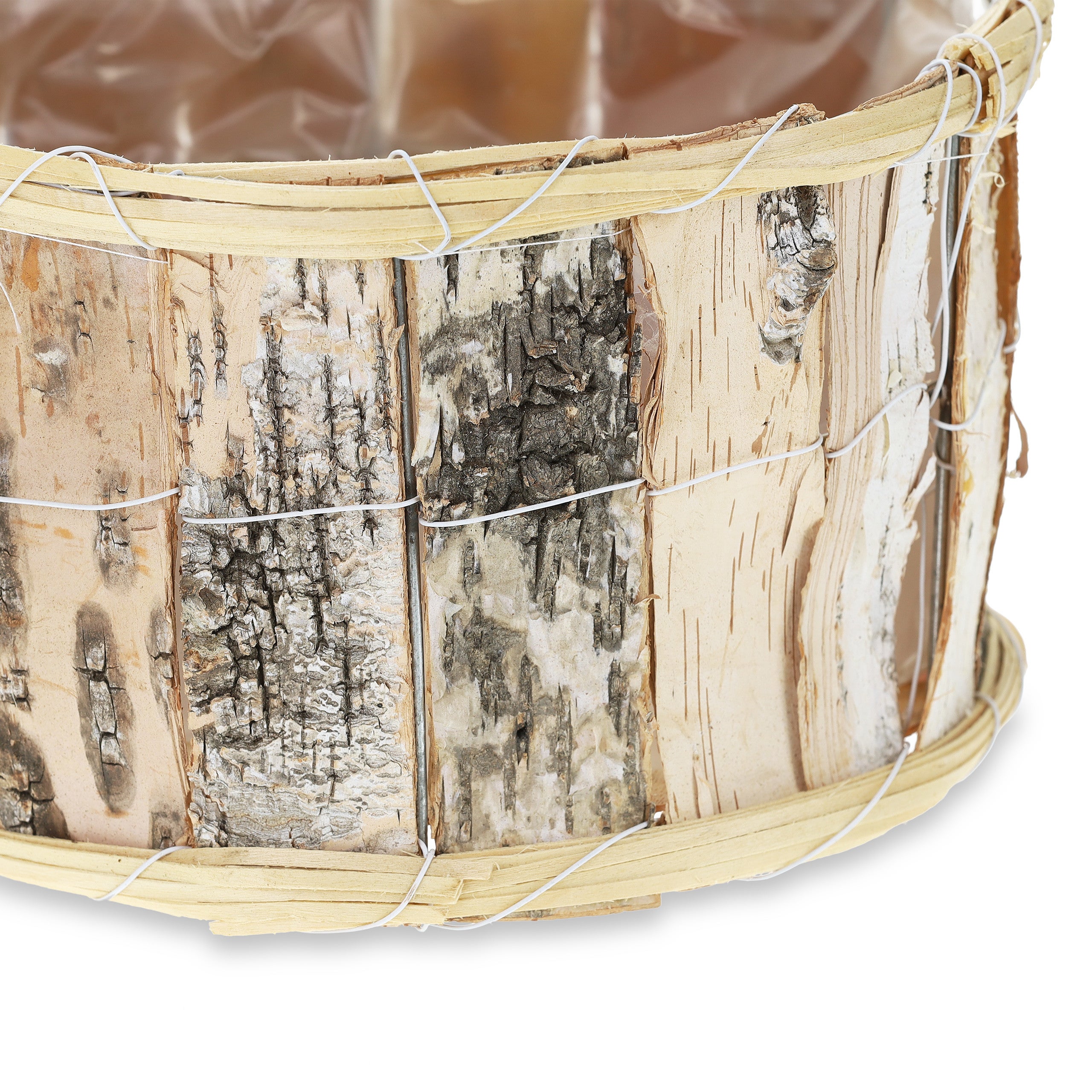 Relaxdays Set da 3 Vasi Rotondi per Fiori, Fioriere con Rivestimento, per Ambienti Interni ed Esterni, Bianco Naturale - 6