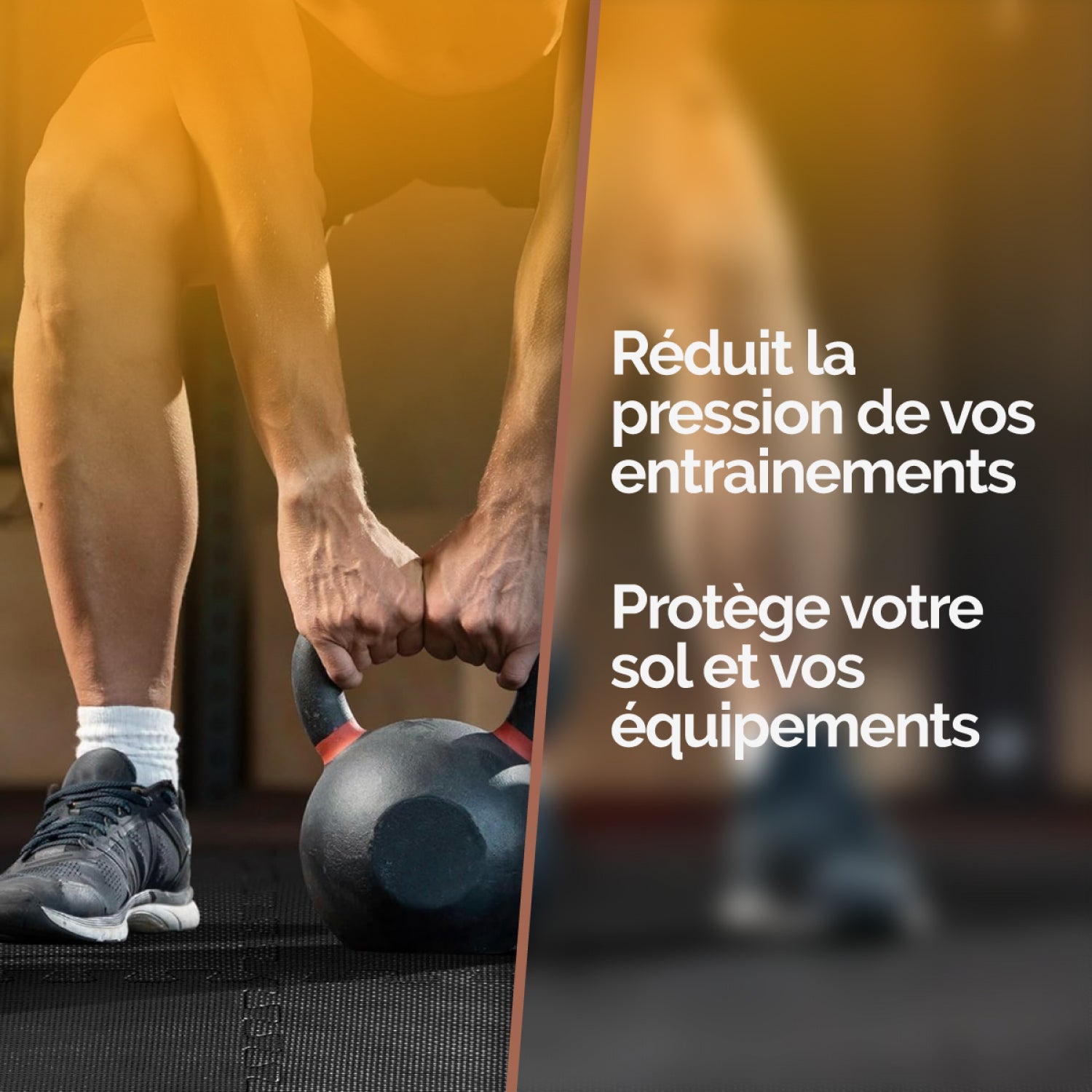 Tapis de sol puzzle pour sport ou jeu enfant, antidérapant - 18 pièces - Noir - Vivezen - 4