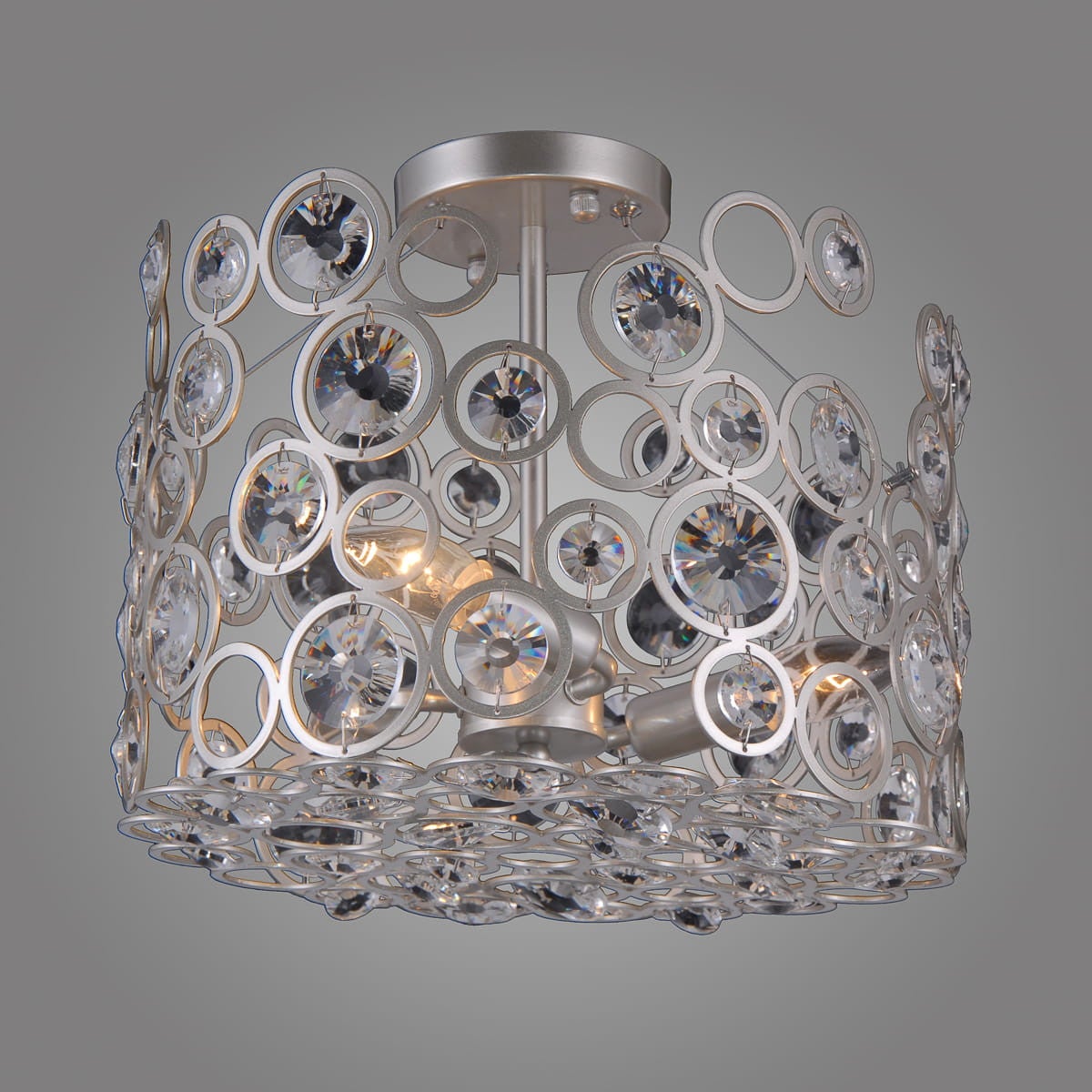 Suspension en cristal Nardo Champagne argent - 2