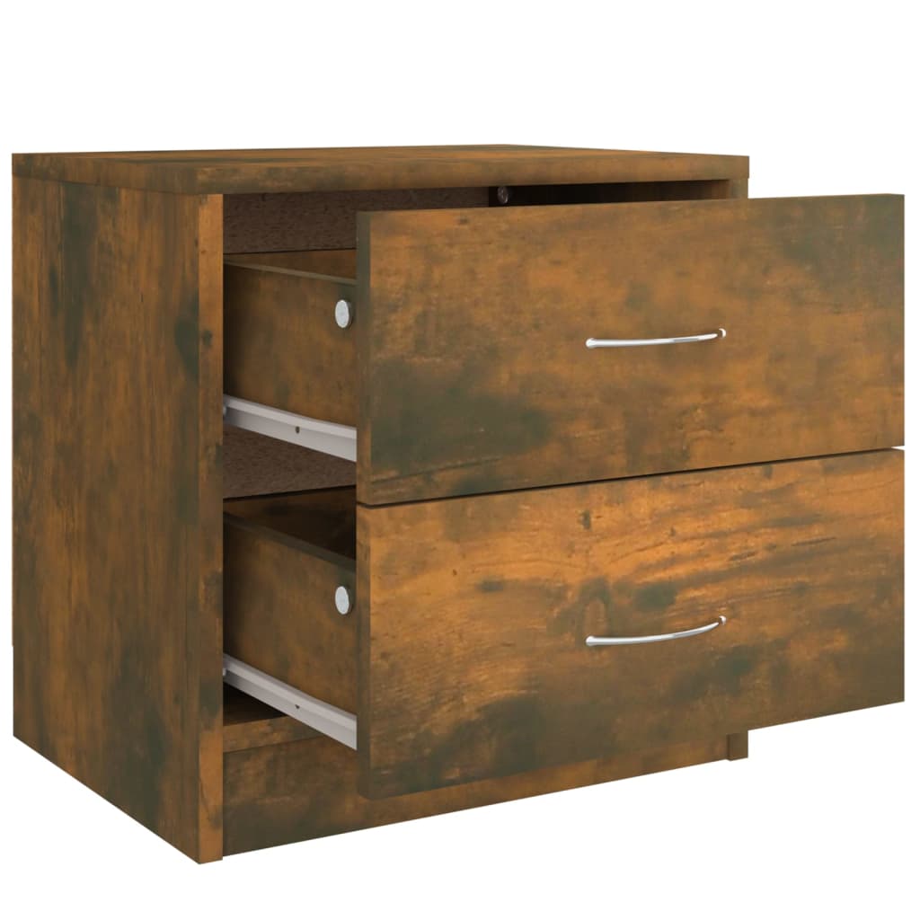 vidaXL Table de chevet Chêne fumé 40x30x40 cm Bois d'ingénierie - 6