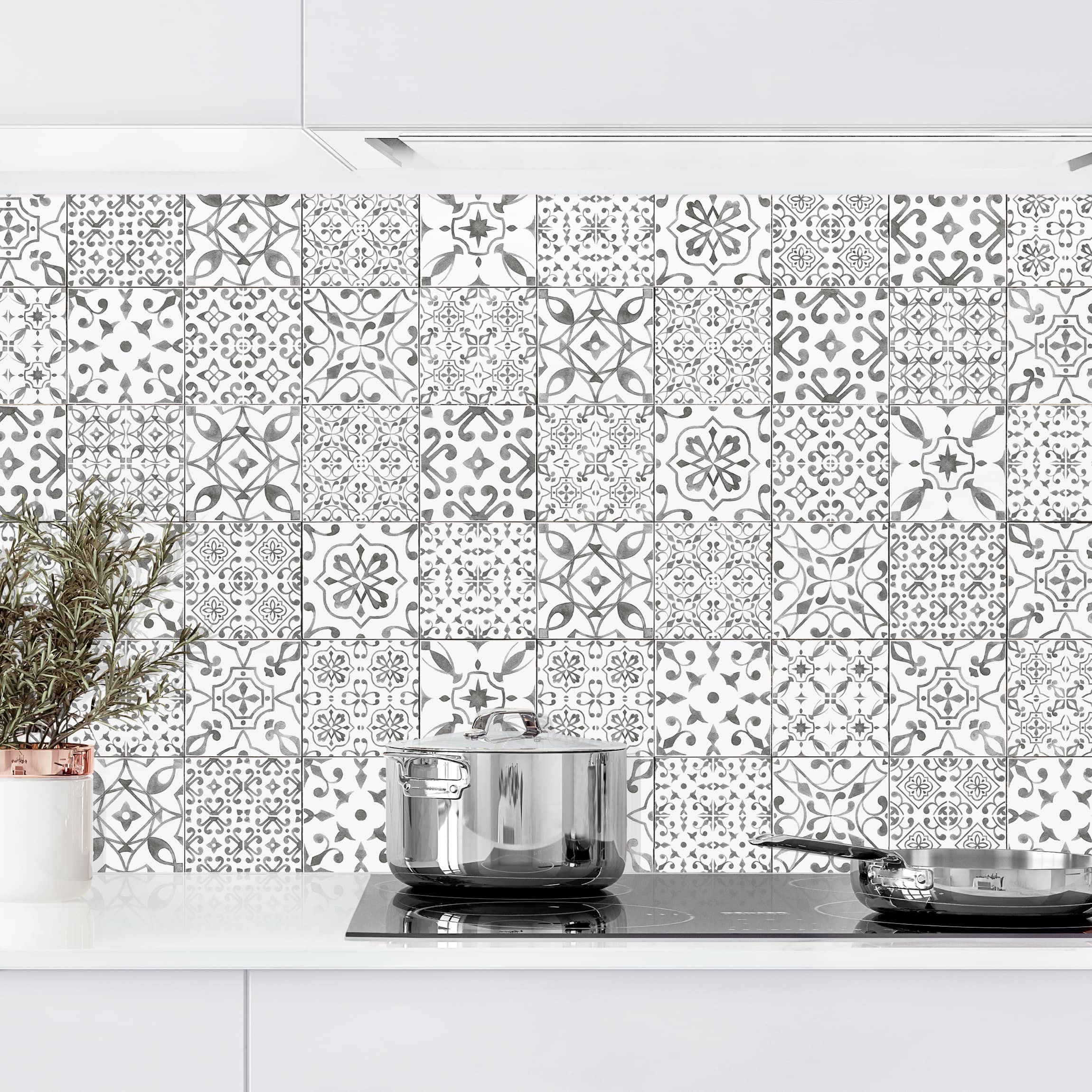 Salpicadero cocina salpicadero cocina adhesivo en pared y azulejos impermeable a prueba de aceite n.1160 gris / plateado 50 x 70 cm