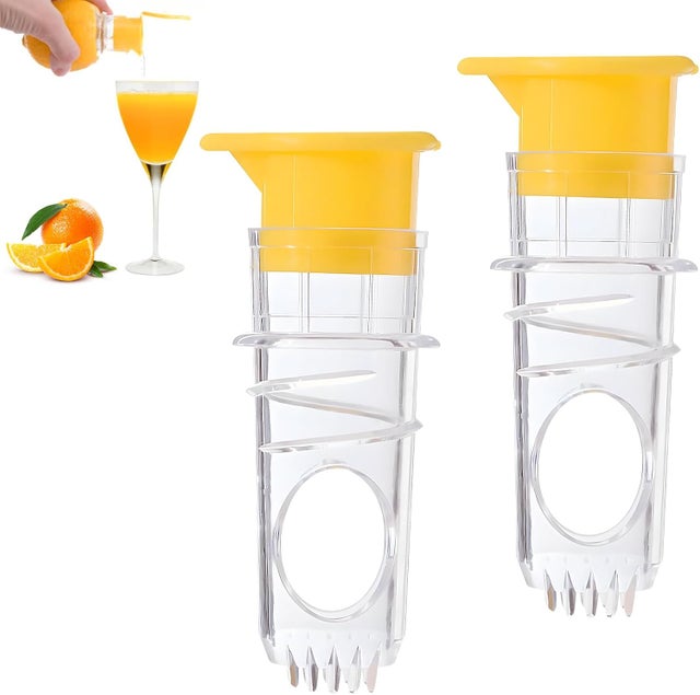 YEZINB Spremiagrumi Spremiagrumi Succo di Arancia Spremiagrumi con Imbuto 2 in 1 Mini Succo di Frutta Utensile da Cucina Manuale Spremiagrumi