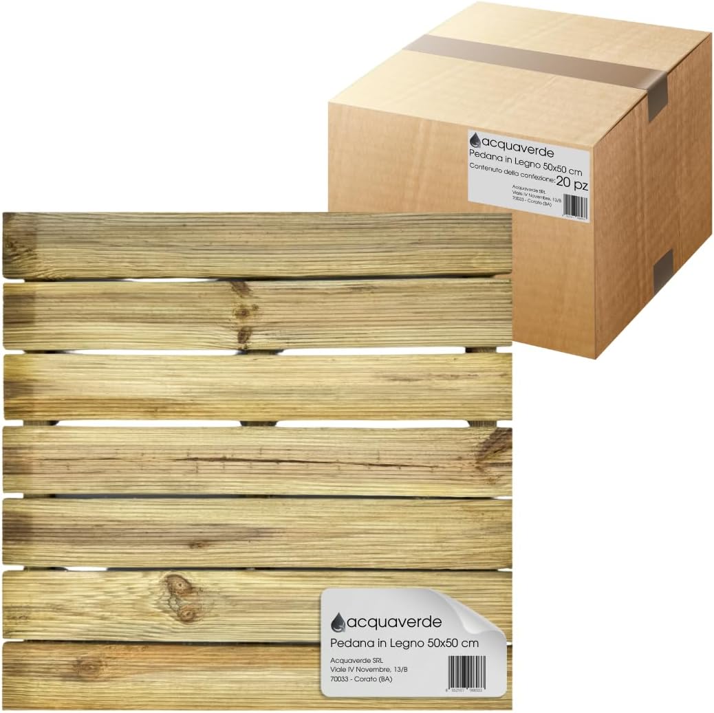 PAPILLON - PEDANA In Legno Impregnato In Autoclave Per DOCCIA 50X50 Cm