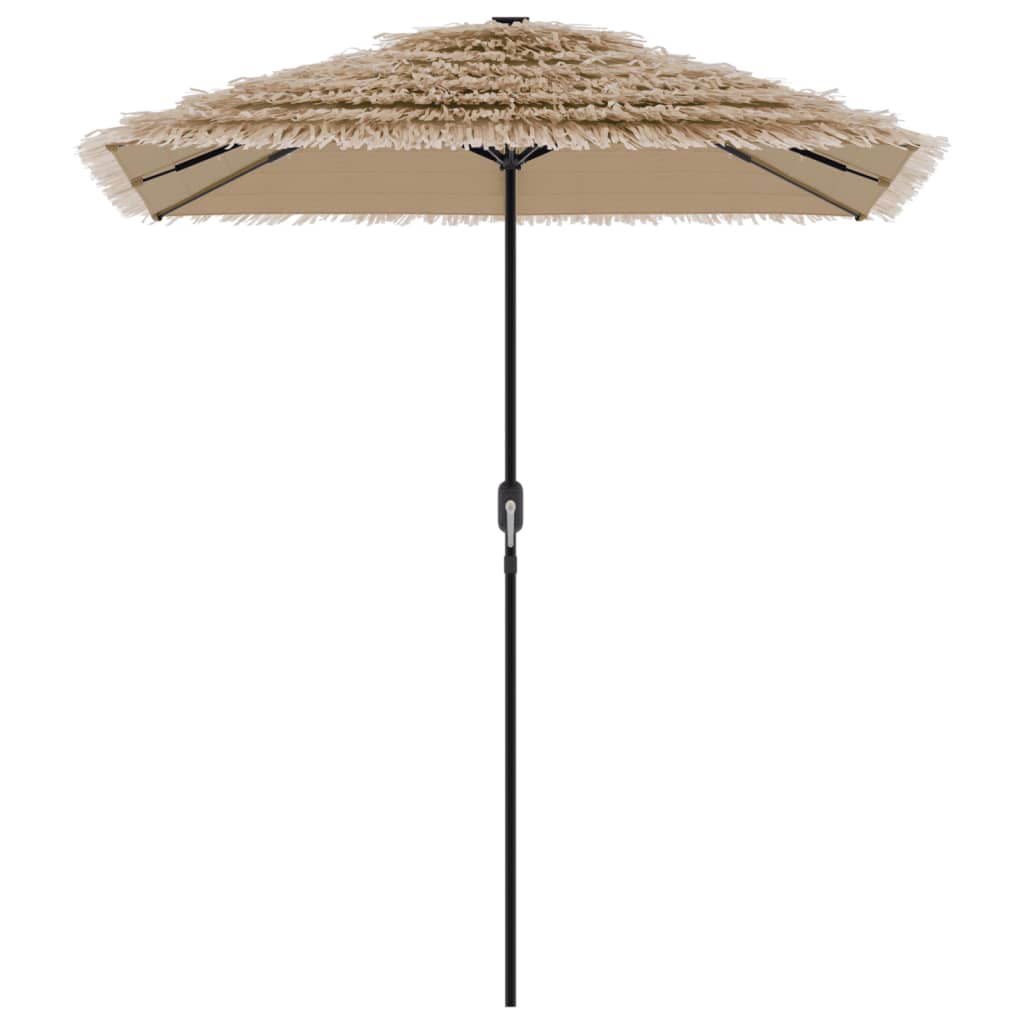 vidaXL Parasol de jardin avec LED et mât en acier marron 300x200x250cm - 5