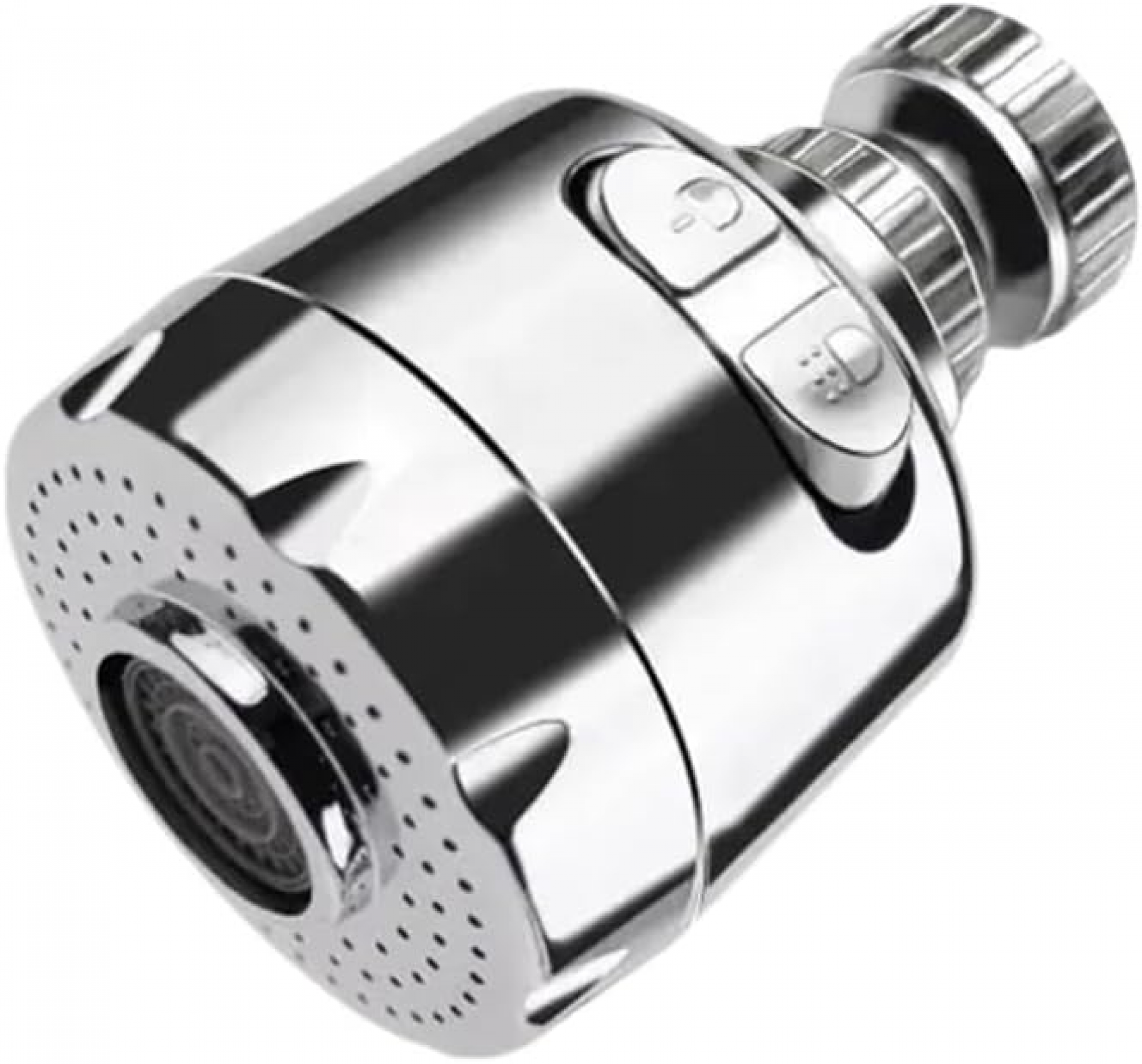 Perlator obrotowy 360°, 2 tryby, srebrny (wersja krótka)