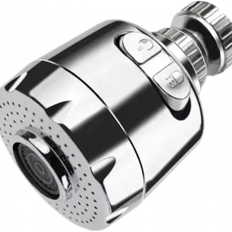 Perlator obrotowy 360°, 2 tryby, srebrny (wersja krótka)