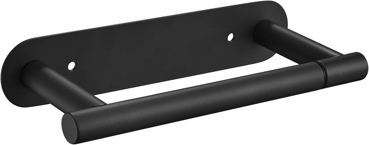 Uchwyt na ręczniki papierowe ze stali nierdzewnej, obrotowy uchwyt na rolkę papieru, łatwy w montażu, czarny