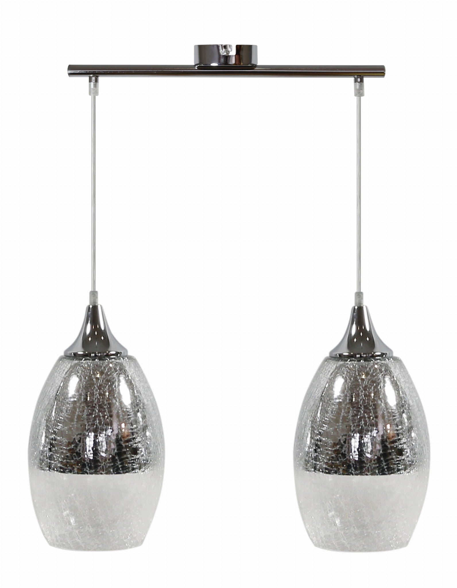 Lampa wisząca CELIA chromowana-srebrna 2 x E27 x 60W wym: 125 x 40 x 16 cm Candellux